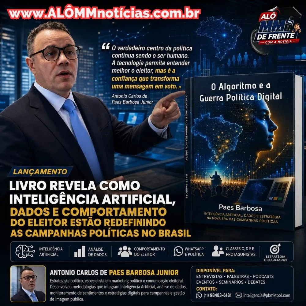 Especialista lança livro sobre Inteligência Artificial e a nova era das campanhas eleitorais